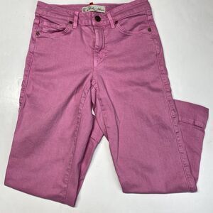 CJ Cookie Johnson Mercy Crop Jeans Sz 25 Pink Midrise Stretch Denim Capri USA